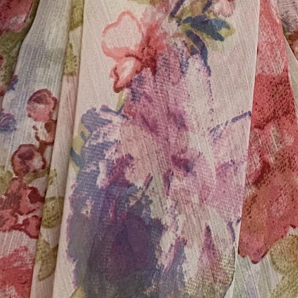 SOLD OUT! Betsey Johnson Sheer Floral Scarf Wrap - Picture 12 of 14